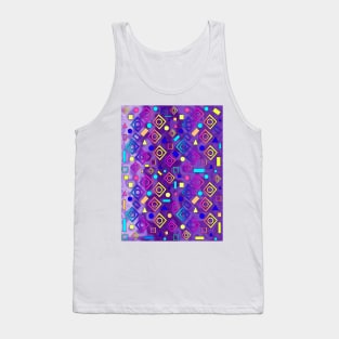 Geometric Shapes Purple Tank Top